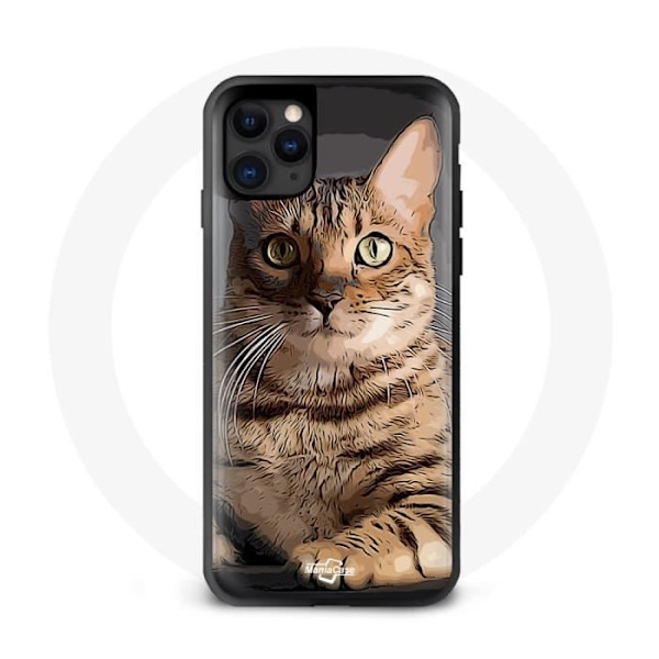 Coque Souple - Mixte - iPhone 11 Pro Max - Bengal Katt - Svart - Syntetisk