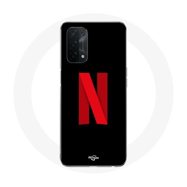 Coque för Oppo A74 Netflix-logotyp röd på svart bakgrund