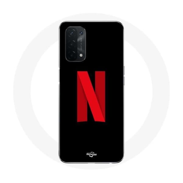 Cover til Oppo A74 Netflix Logo rød baggrund sort