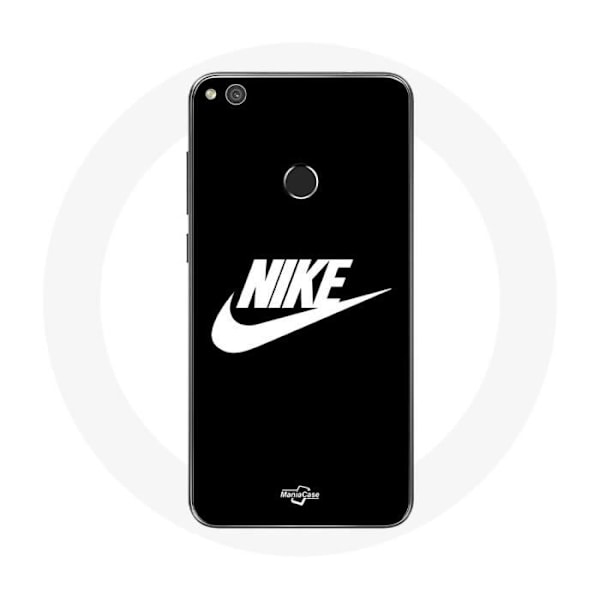 Fodral för Huawei P8 Lite 2017 Nike-logga vit på svart bakgrund