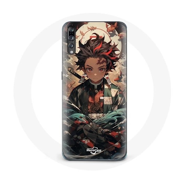 Coque - Maniacase - Huawei P20 - Demon Slayer Tanjiro - Mjuk - Svart