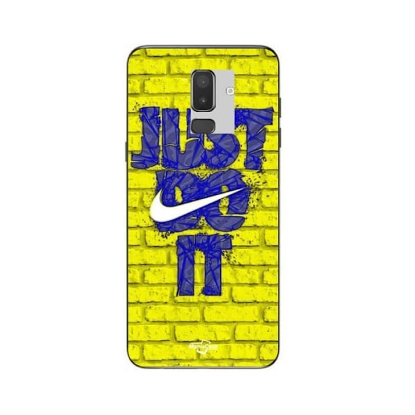 Coque Samsung Galaxy j8 2018 logotyp bara gör det färg blå framsidan gul Maniacase