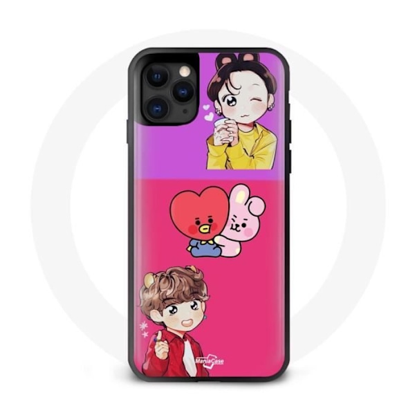 Coque för Iphone 11 Pro Max BTS BT21 Cooky och Tata Bangtan V och Jungkook Fanart
