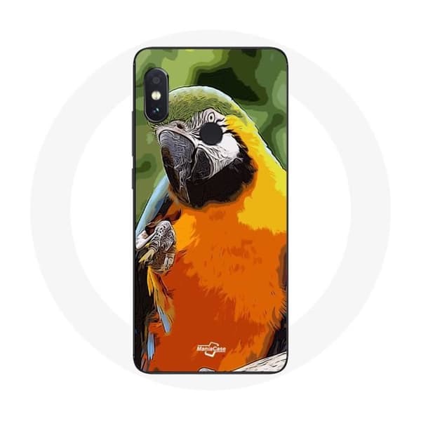 Skyddsfodral för Xiaomi Redmi Note 5 Pro Aras Papegoja Orange Grön