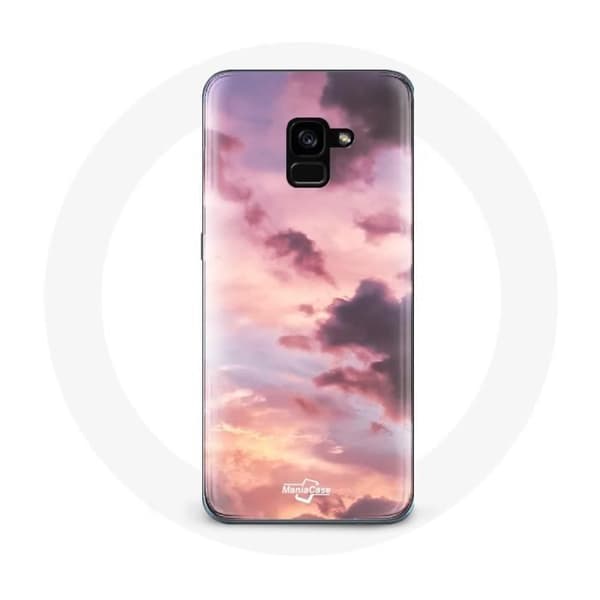 Skyddsfodral för Samsung Galaxy A8 Plus Solnedgång bakgrund