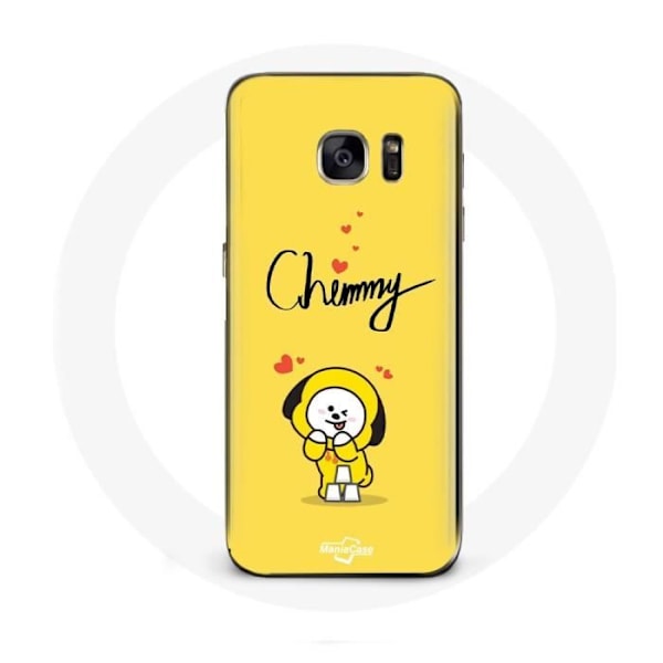 Coque för Samsung Galaxy S6 BTS Bangtan Boys BT21 Chimmy Jimin Gul bakgrund