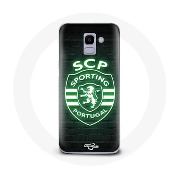Coque - Maniacase - Samsung Galaxy J6 2018 - Lysande SCP Sporting Portugal - Mjuk - Svart Svart