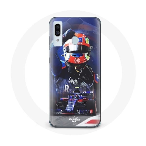 Coque för Samsung Galaxy A20e Formel 1 Pierre Gasly F1-förare Röd Blå