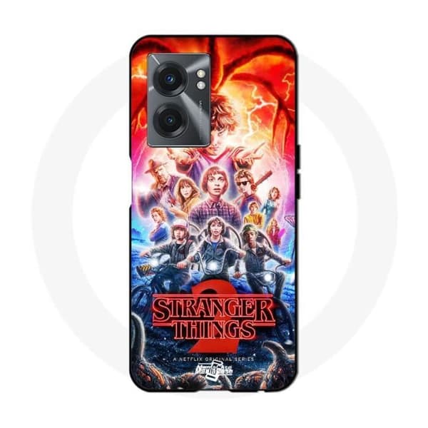 Coque - Maniacase - Realme V23 - Sort - Blød - Stranger Things sæson 2