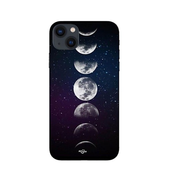 Coque - Maniacase - Iphone 13 - Värmebeständig - Svart - Måne, fas, natt, stjärna svart