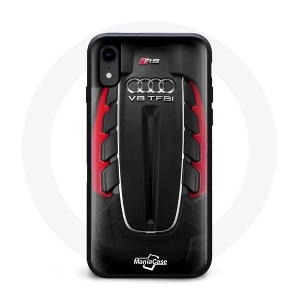 Coque - Audi - Iphone XR - Blød - Sort - Quattro Mønster