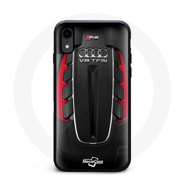 Coque - Audi - Iphone XR - Flexibel - Svart - Quattro-mönster
