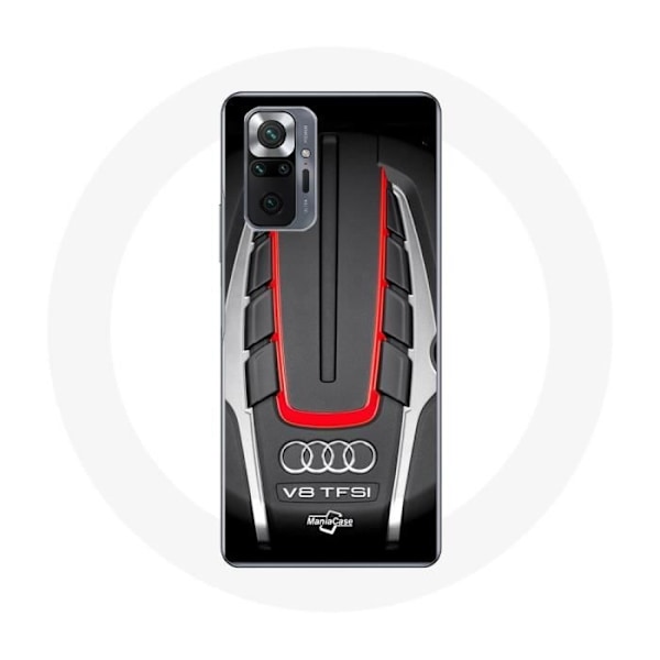 Coque för Xiaomi Redmi Note 10 Pro Audi S8 Röd logotyp