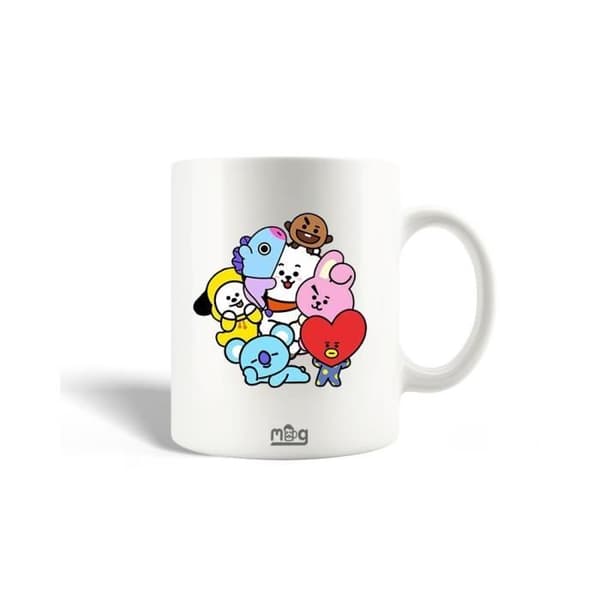 Keramikkopp - BTS - BT21 - 30cl - Oppvaskmaskinsikker - Hvit