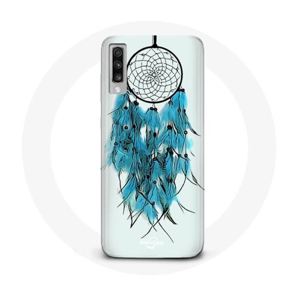 Coque för Samsung Galaxy A70 Fångare av Drömmar Blått På Vit Bakgrund
