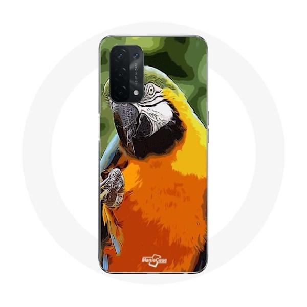 Coque för Oppo A74 5G Aras Papegoja Orange grön