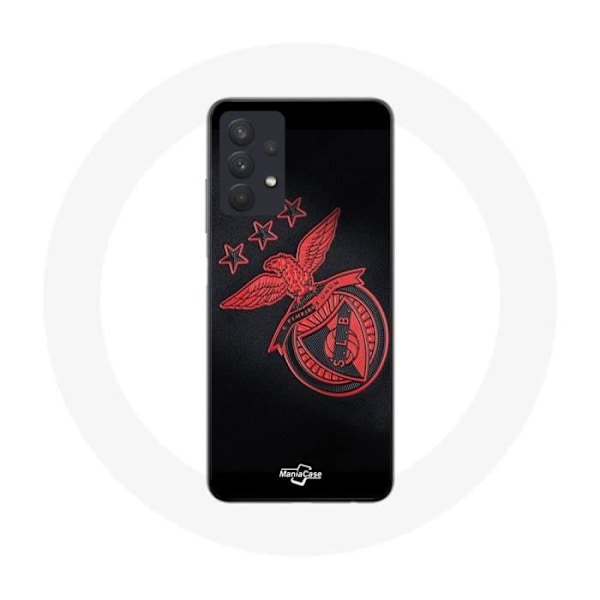 Coque - Maniacase - Samsung Galaxy A32 5G - Svart - Mjukt - Mönster slb benfica svart