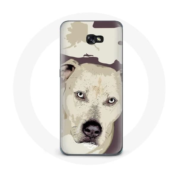 Coque för Samsung Galaxy A5 Vit Pitbull Hund