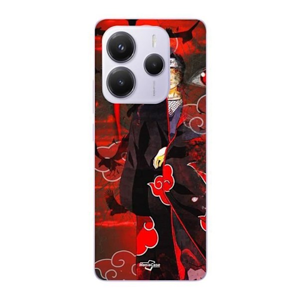 Coque Xiaomi Redmi Note 14 5G Demon Slayer Kimetsu no Yaiba Itachi Uchiha framsidan röd Maniacase