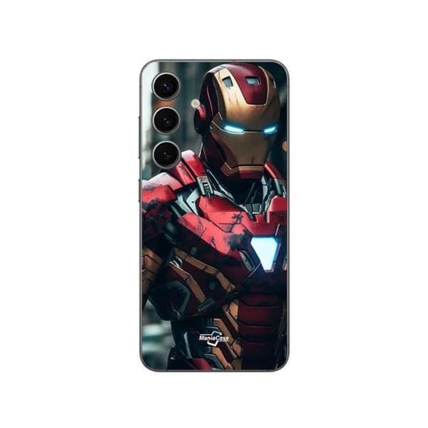 Coque - MANIACASE - Samsung Galaxy S24 FE - Iron Man kamp - Blød - Sort