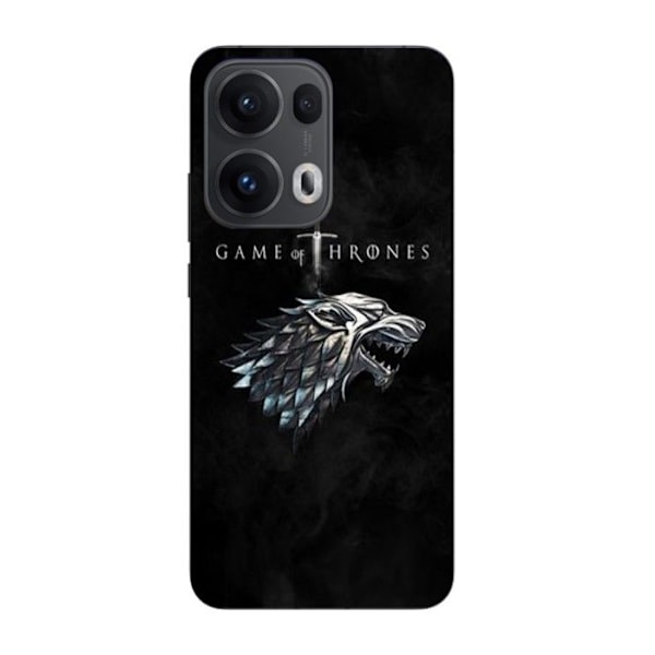 Coque Maniacase för Oppo Reno 13 Pro 5G Game Of Thrones House Stark Svart