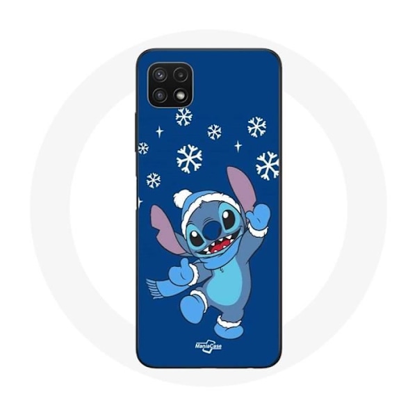 Skal till Samsung Galaxy A22 5G Stitch snö jul blå
