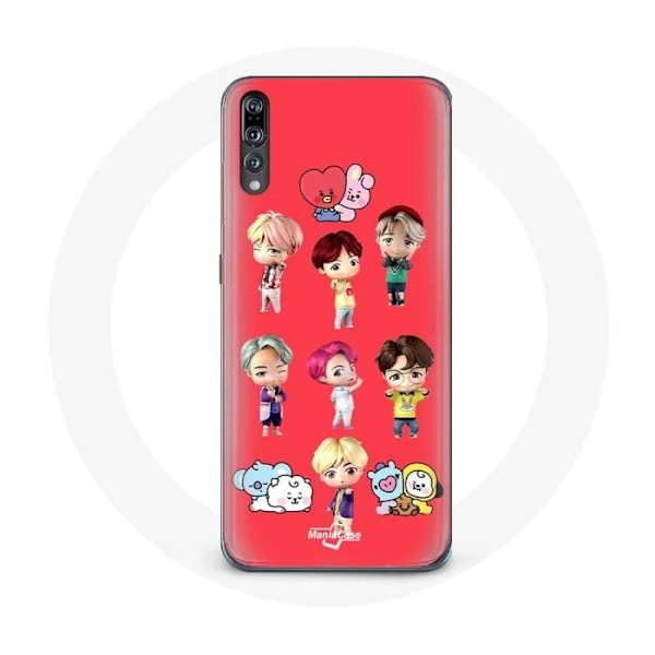Coque för Huawei P20 BTS TinyTAN Animation BT21 Affisch