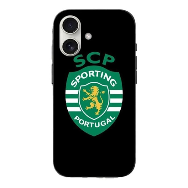 Coque Iphone 16 Plus scp Sporting Portugal fond noir