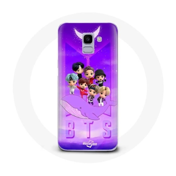 Coque för Samsung Galaxy A6 2018 BTS TinyTAN Animation Affisch RM Jin Suga J-Hope Jimin Jungkook Och V Zero O’Clock