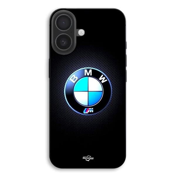 Coque för iPhone 17 BMW-logotyp M lysande kolfiber