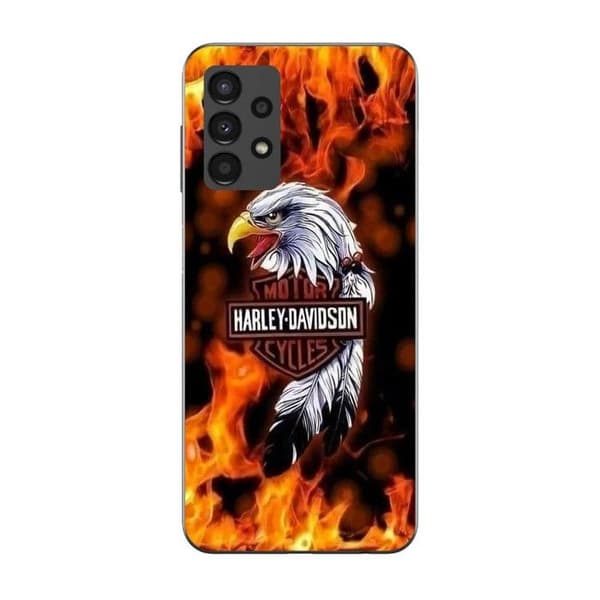 Coque Maniacase Samsung Galaxy A13 4G Harley Davidson Eagle Fire Svart