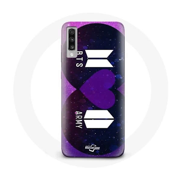 Coque för Samsung Galaxy A70 Bangtan Sonyeondan-logotyp BTS och logotyp ARMY I Purple You