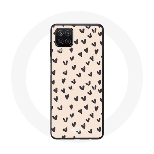 Coque för Samsung Galaxy A42 5G Abstrakt textur bakgrund svarta hjärtan