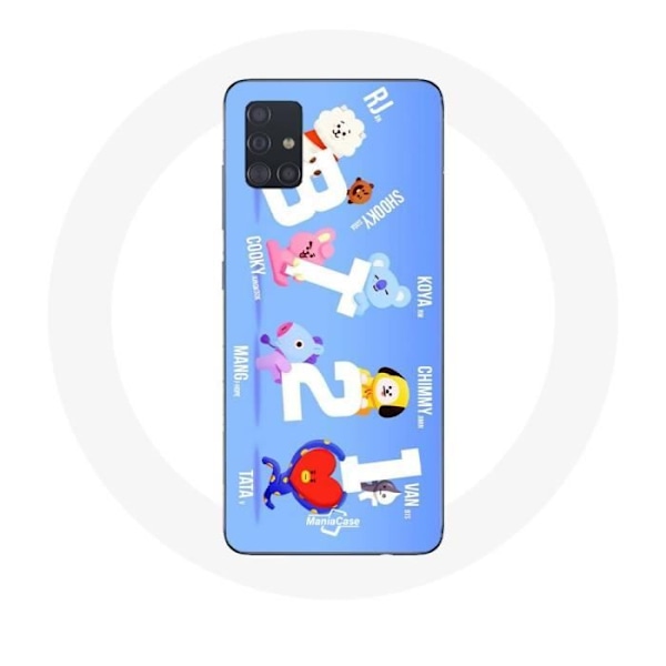 Coque för Samsung Galaxy A51 BTS Bangtan Sonyeondan BT21 Van Tata Chimmy Cooky Rj Koya Shooky Och Mang