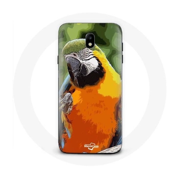 Skydd för Samsung Galaxy J5 2017 Aras Papegoja Orange Grön