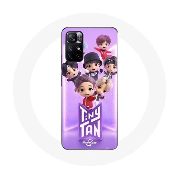 Coque - Maniacase - Xiaomi Redmi Note 11s 5G - BTS TinyTAN - Silikone - Blød svart
