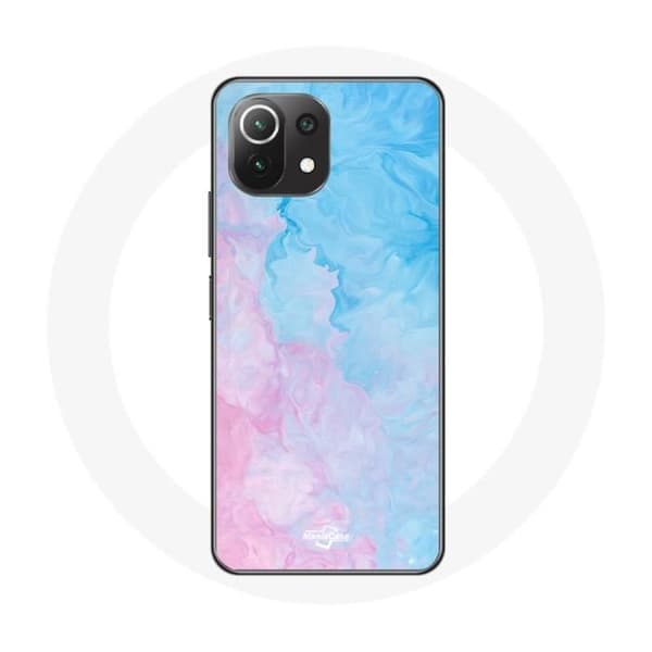 Cover til Xiaomi Mi 11 Lite Blå rosa baggrund