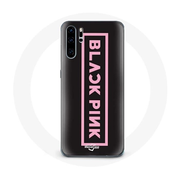 Coque för Huawei P30 Pro Blackpink-logotyp Rosa Svart Bakgrund