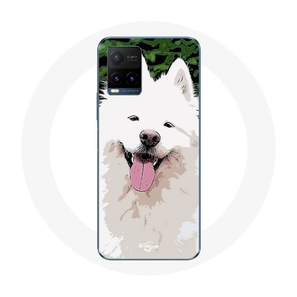 Skyddsfodral för Vivo Y21s 2021 / Y21 2021 Samojedhund Vit Hundras
