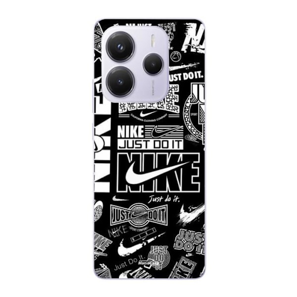 Coque Xiaomi Redmi Note 14 5G Nike air logo Ladda ner Nike Graffiti Svart och vit Maniacase