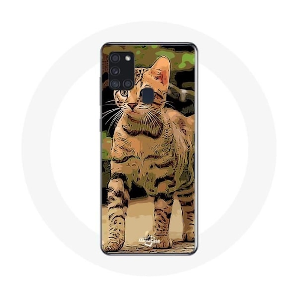 Coque - Samsung - Galaxy A21S - Mjuk - Skydd - Bengalkattens tecknad serie