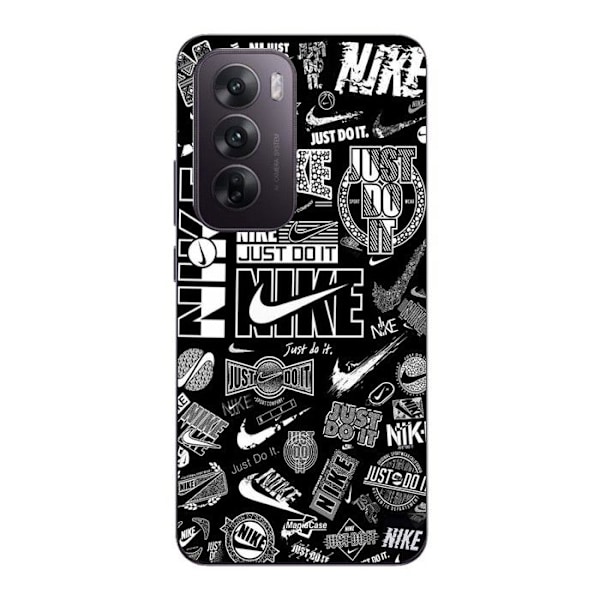 Coque - Nike - Oppo Reno 12 5G - Svart och vit - Graffiti - Flexibel Svartvitt