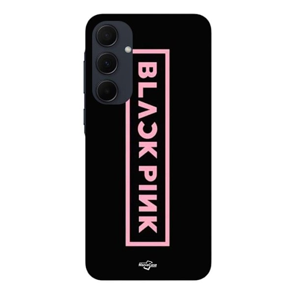 Coque - Maniacase - Samsung Galaxy A35 - Svart - Blackpink-logotyp - Mjuk Svart