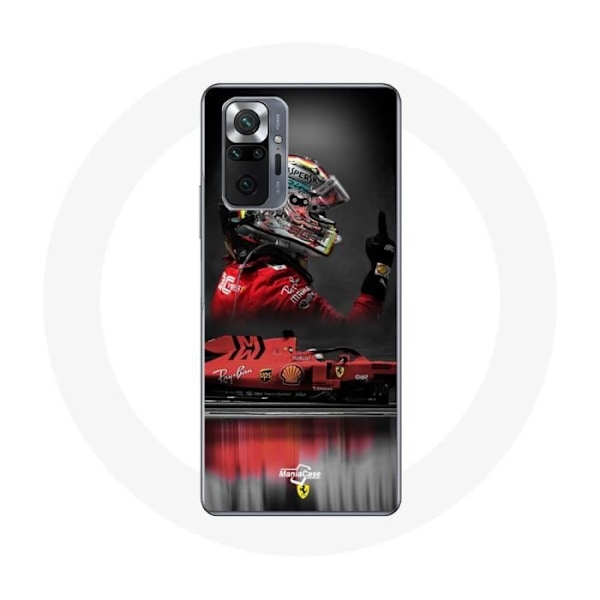Coque för Xiaomi Redmi Note 10 Pro Formel 1 Sebastian Vettel F1-förare Röd
