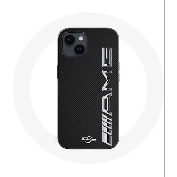 Coque - Maniacase - Iphone 14 Plus - Logo AMG - Kolfibertäckning - Mjuk