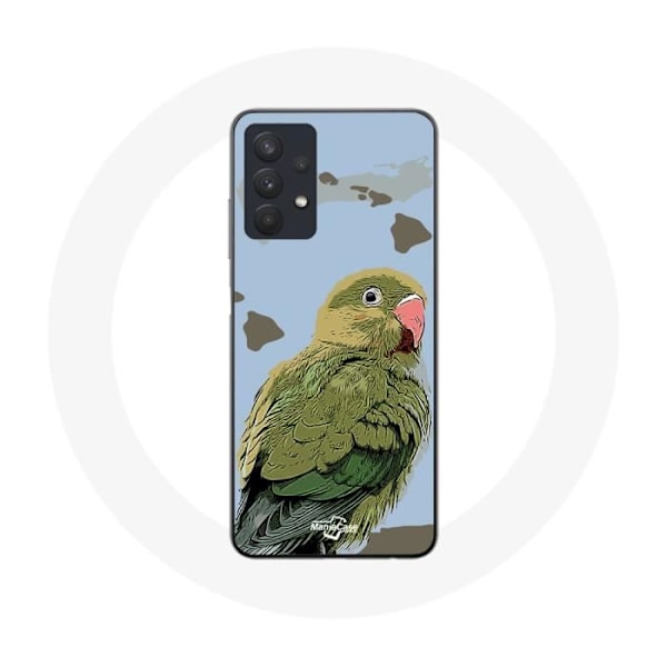 Coque för Samsung Galaxy A32 5G Parakiter Fåglar grön