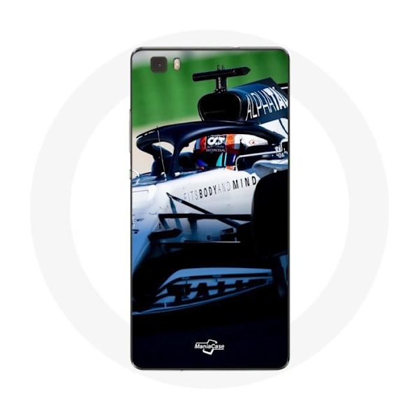 Skyddsfodral för Huawei P8 Lite Formel 1 Pierre Gasly F1-förare Vit