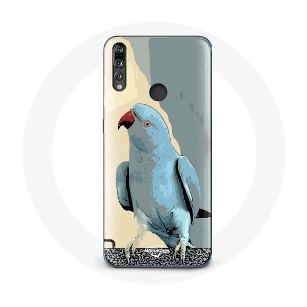 Fodral - Huawei - P30 Lite - Mjuk - Papegojor - Blå Blå