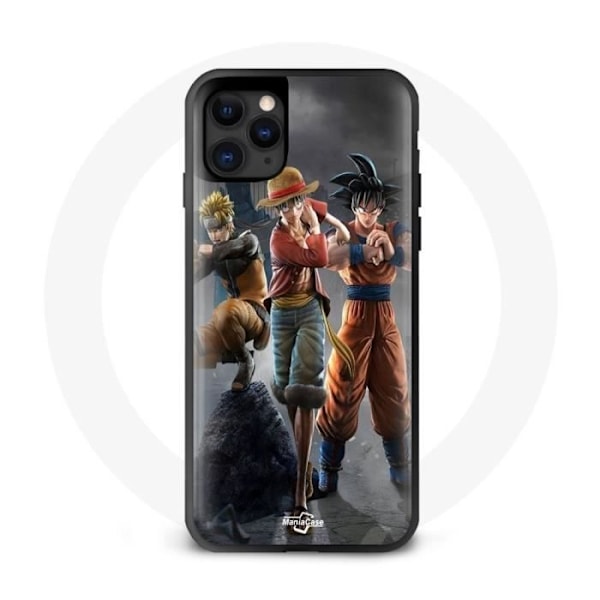 Coque för Iphone 11 Pro Max Sangoku naruto Luffy one piece Dragon Ball z 3D Anime manga - Maniacase