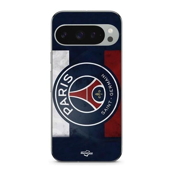 Cover til Google Pixel 9 Pro Paris Saint Germain fodboldklub flag svart